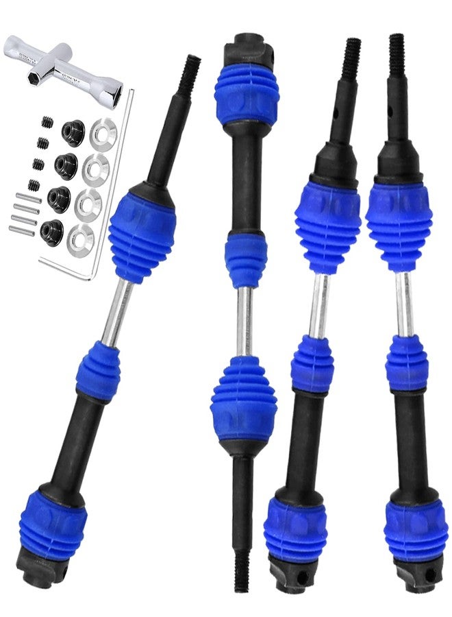 Rcarmumb CVD Axles Driveshafts Upgrades Part for 1/10 Slash Rustler Stampede Hoss VXL 4X4 4WD,4Pcs Front Rear Transmission Universal Drive Shaft,Replace #6852R,#6851R,Navy Blue - Image 1